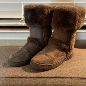 Style & Co. Tan Faux Fur Winter Boots